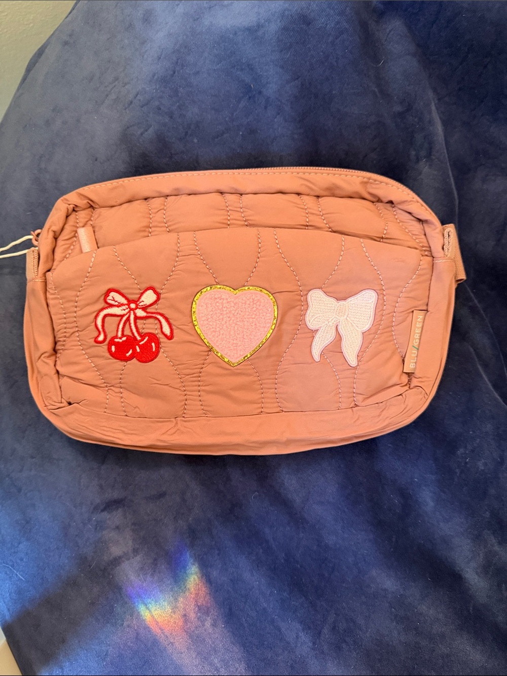 Quilted Pink Patch Accent bag